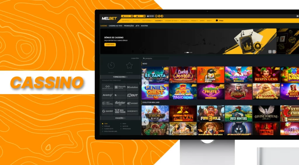 Uma variedade de jogos no cassino online MelBet