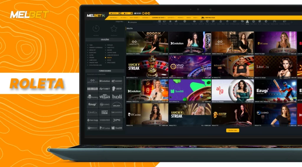 Roleta ao vivo da MelBet com mesas europeia francesa e americana