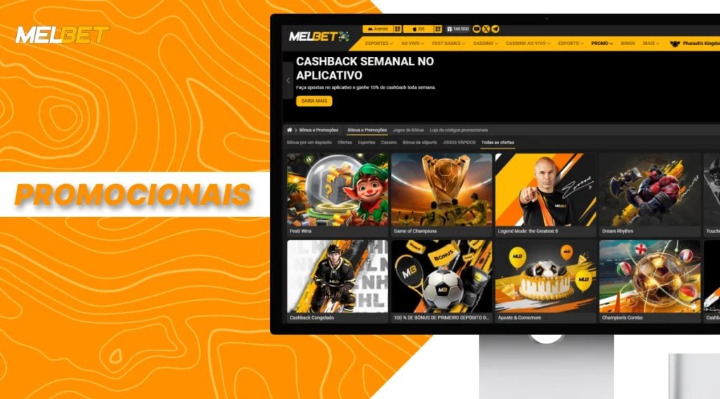 Loja de códigos promocionais da MelBet no Brasil